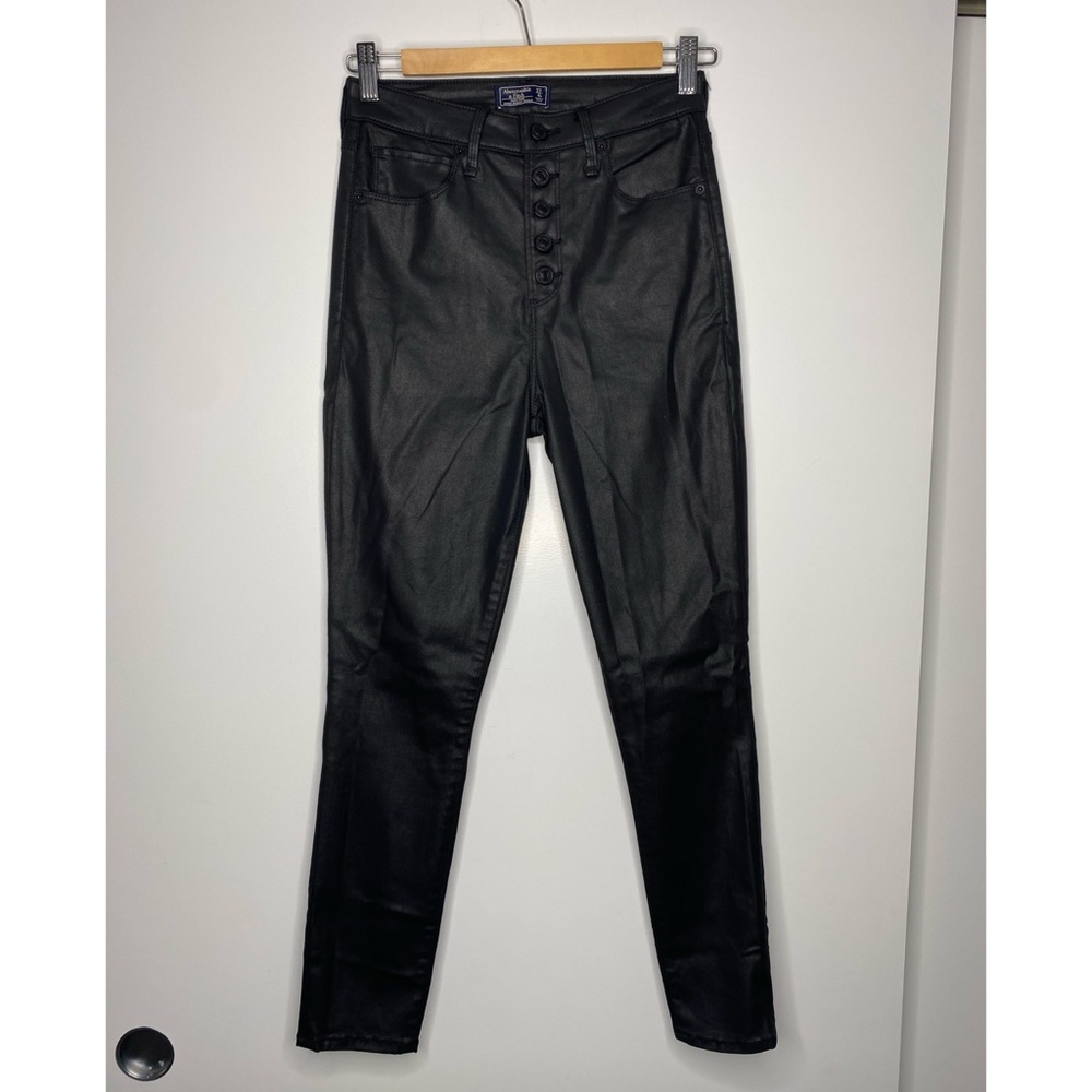 Abercrombie Curve Love High Rise Super Skinny Coated Ankle Jeans - Picture 5 of 5